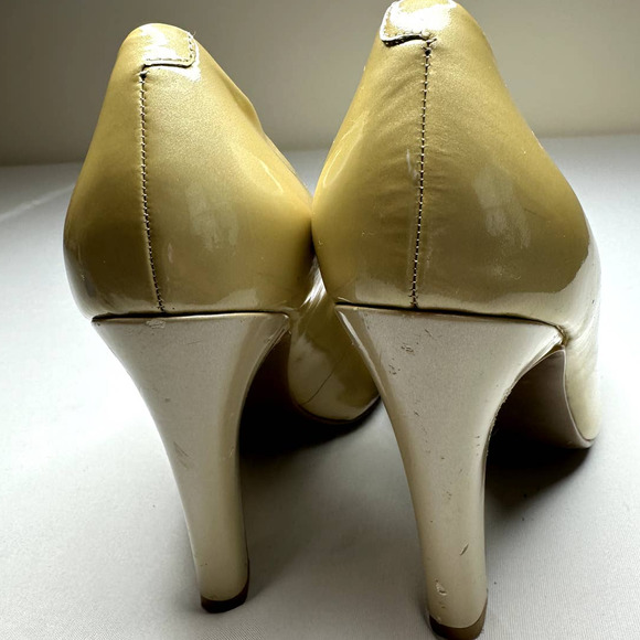 JESSICA SIMPSON HEELS GOLD PUMP SHOES SIZE 6.5 - Picture 7 of 13